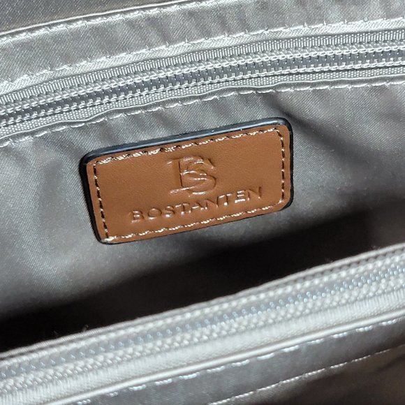 BOSTANTEN Women Brown bag Genuine Leather Shoulder Bag Soft Top Handle Purses - Picture 10 of 12